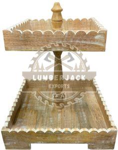 Wooden Tiered Display Tray