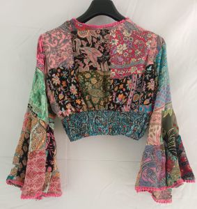 Ladies Silk Crop Top