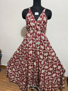 Ladies Silk Gold Dress