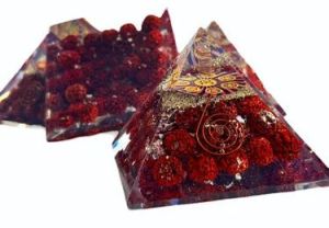 Red Agate Stone Original Rudraksha Pyramid