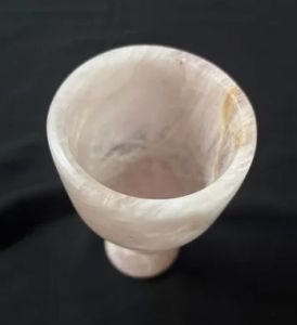 Hand Carved Rose Quartz Glass