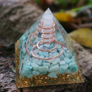 Blue Orgonite Pyramid