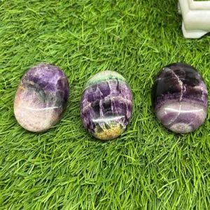 Multicolor Multi Fluorite Palm Stone