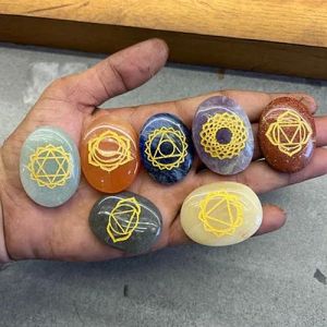 Seven Chakra Stone Oval Set For Healing