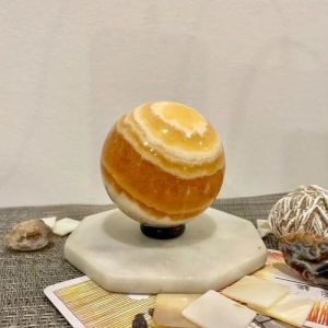 Yellow Calcite Gemstone Ball