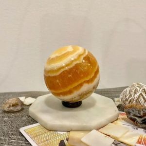 Yellow Calcite Gemstone Ball