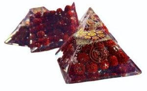 Red Agate Stone Original Rudraksha Pyramid