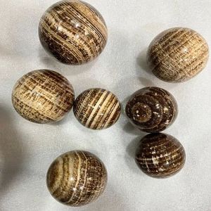 Banded Brown Aragonite Polished Sphere