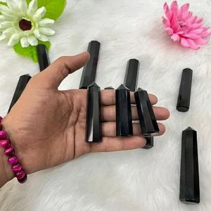 Black Agate Healing Crystal Tower