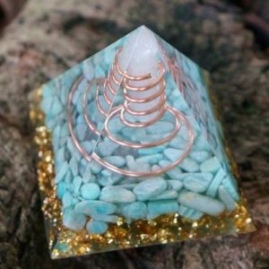 Blue Orgonite Pyramid