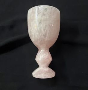 Hand Carved Rose Quartz Glass