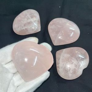 Light Pink Rose Quartz Puffy Hearts