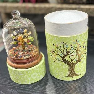 Multistone Natural Crystal Tree with Dome