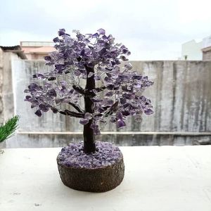 Purple Agate Gemstone Tree