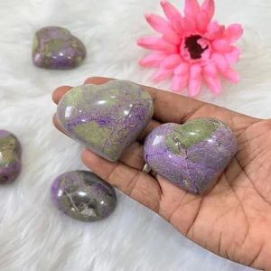 Purple Stichtite Heart Gemstones