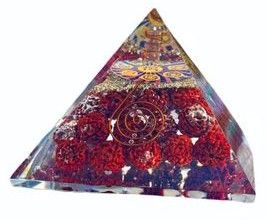 Red Agate Stone Original Rudraksha Pyramid