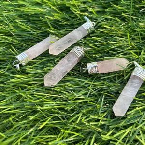 Rose Quartz Pencil Pendant