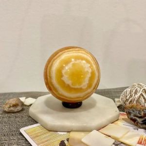 Yellow Calcite Gemstone Ball