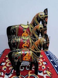 Wooden Painted Camel Set