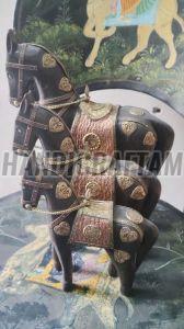 Black Wooden Horse Set