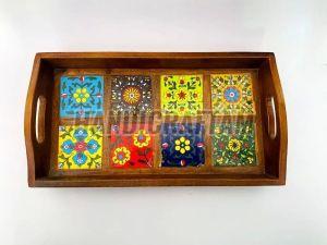 Wooden Handicraft Serving Tray