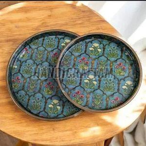 Wooden Hand Painted Stylish Serving Tray