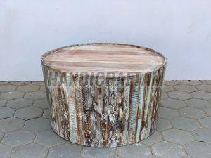 Rustic Wooden Round Stool
