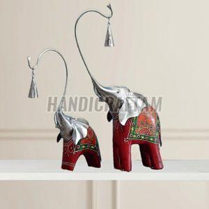Decorative Metal Bell Elephant Showpiece
