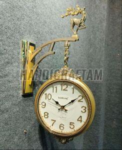 Double Sided Station Wall Clock