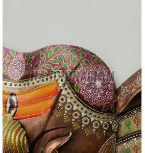 Wrought Iron Ganesha Face Wall Hanging