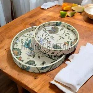 Wooden Hand Painted Stylish Serving Tray