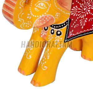 Decorative Wooden Elephant Stool