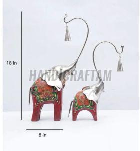 Decorative Metal Bell Elephant Showpiece