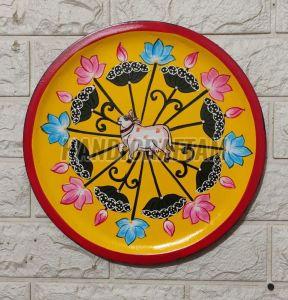 Wall Mounted Hand Painted Wooden Plates