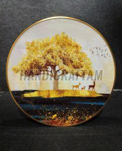 Round Metal Frame Wall Art