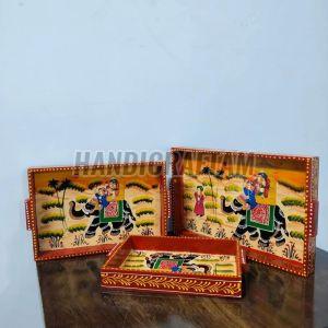 Hand Painted Wooden Serving Tray