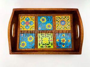Wooden Handicraft Serving Tray