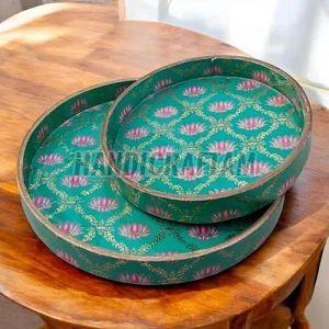 Wooden Hand Painted Stylish Serving Tray