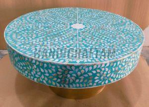 Camel Bone Inlay Coffee Table