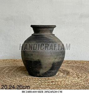 Terracotta Black Clay Vases