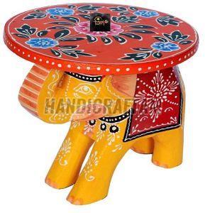 Decorative Wooden Elephant Stool
