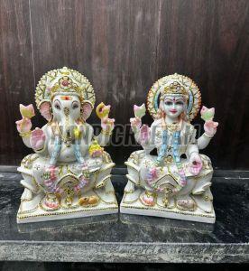 Marble Laxmi Ganesh Statue