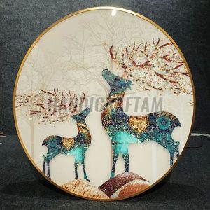 Round Metal Frame Wall Art