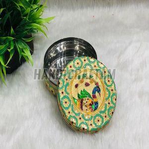 Stainless Steel Decorative Meenakari Box