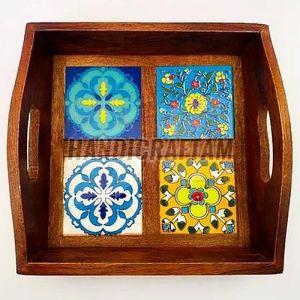 Wooden Handicraft Serving Tray