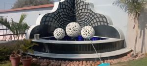 Black Granite Antique Ball Fountain