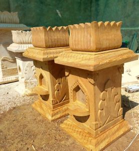 Designer Marble Tulsi Pot