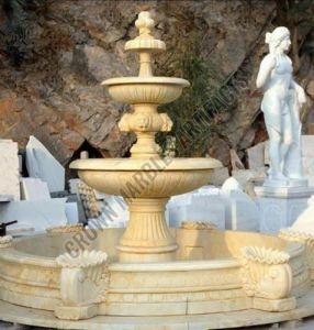 Off White Marble Fountain