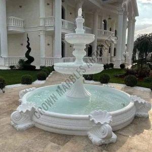 White Marble Water Fountain Outdoor