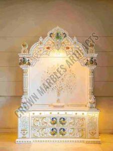 8 Feet Marble Inlay Temple